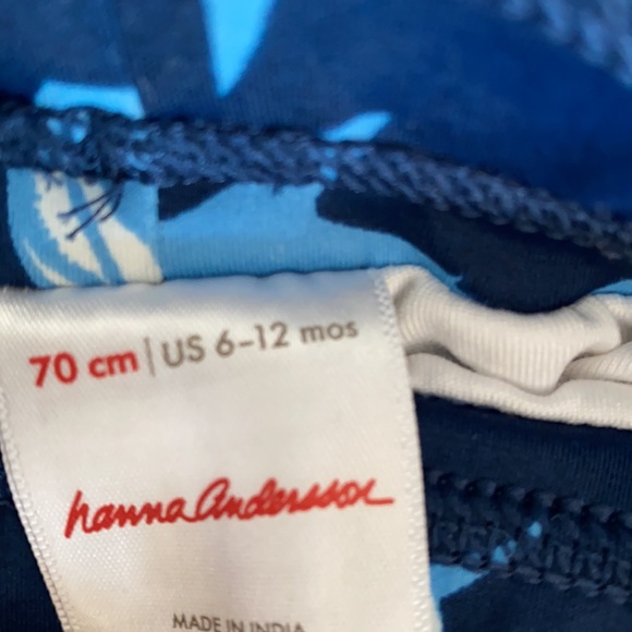 New Hanna Andersson Blue Shark Rashguard Swimsuit 6 - 12 Months - Picture 5 of 6